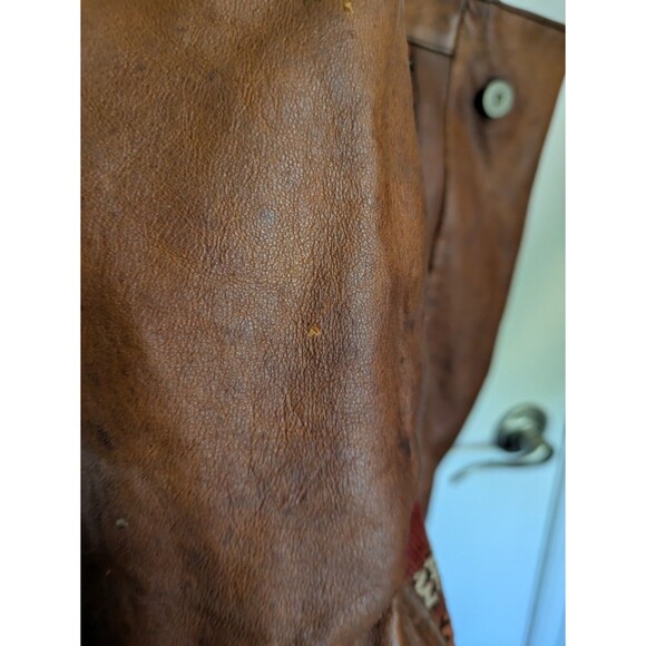 Free People Embellished Leather Weekender Tote Bag Vintage - Picture 9 of 9